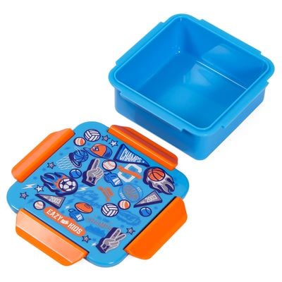 Eazy Kids Lunch Box, Soccer - Blue, 650ml